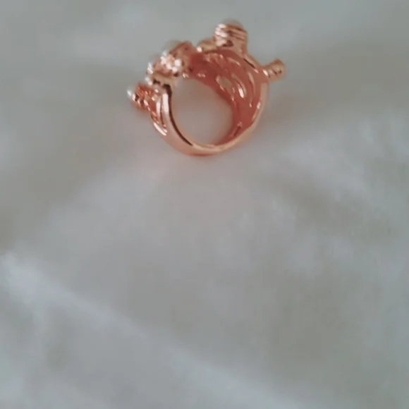 WILDFOX - 18K Rose Gold Plated on Coral Reef Motif with Faux Pearls - Picture 6 of 9